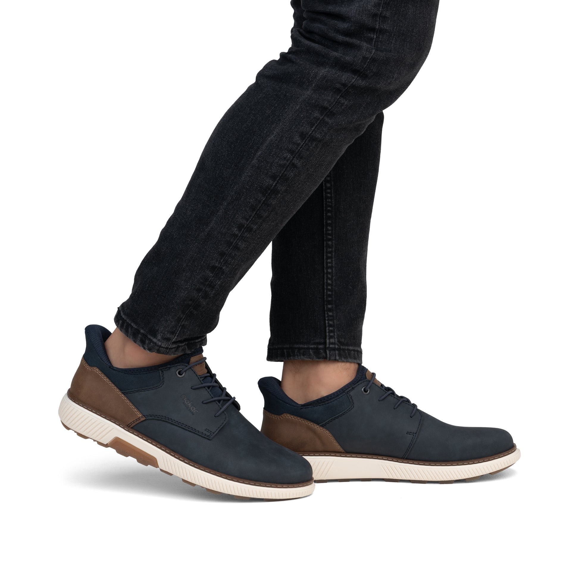 Blue Elasticated Shoes for Men | Rieker B3357-14