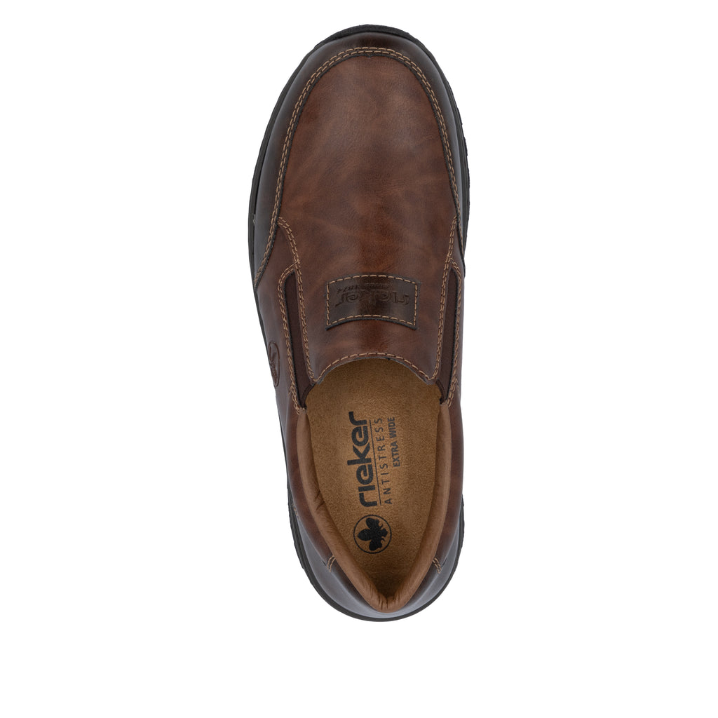 Brown Elasticated Shoes for Men | Rieker 03354-26