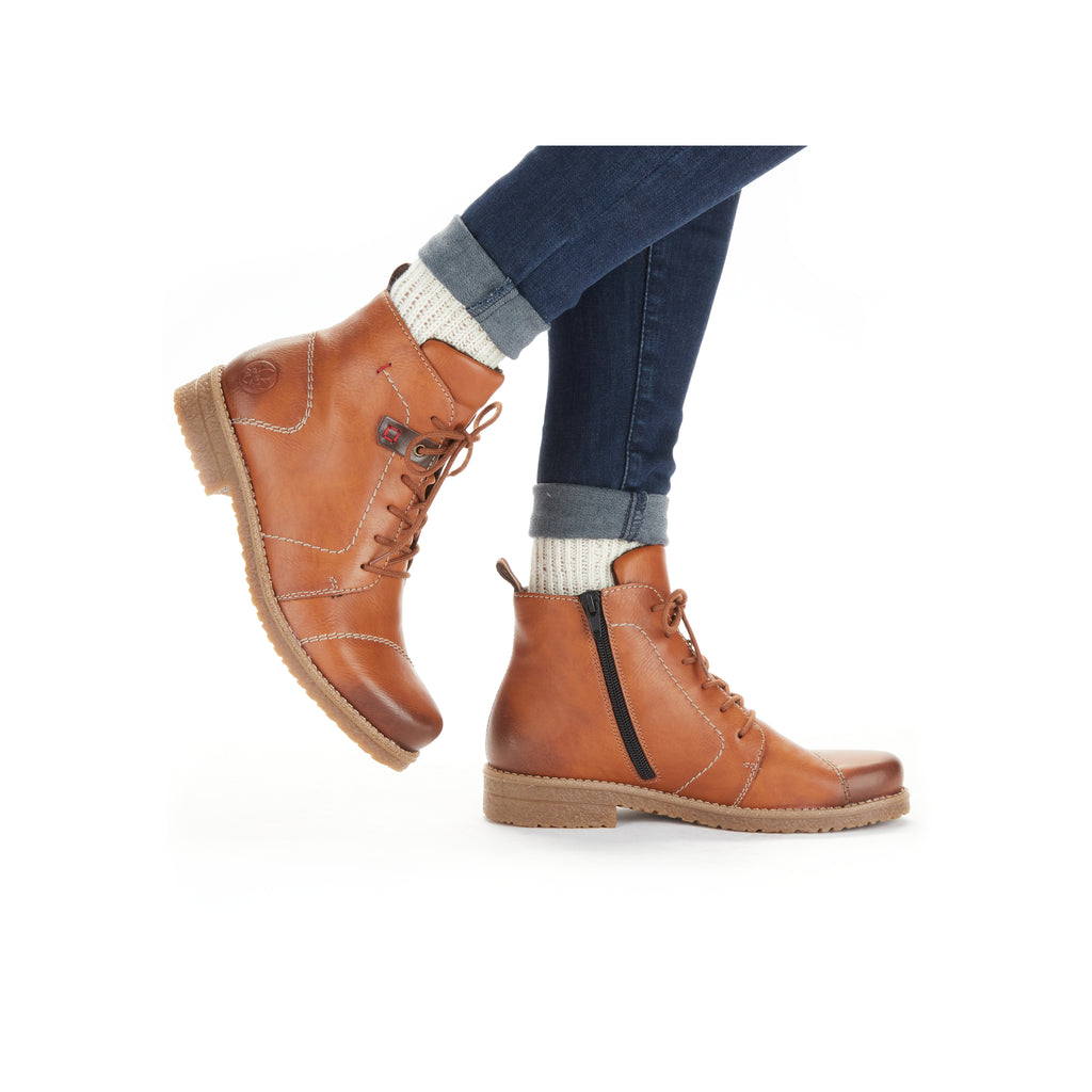 Brown Zip Boots for Women | Rieker 73501-24