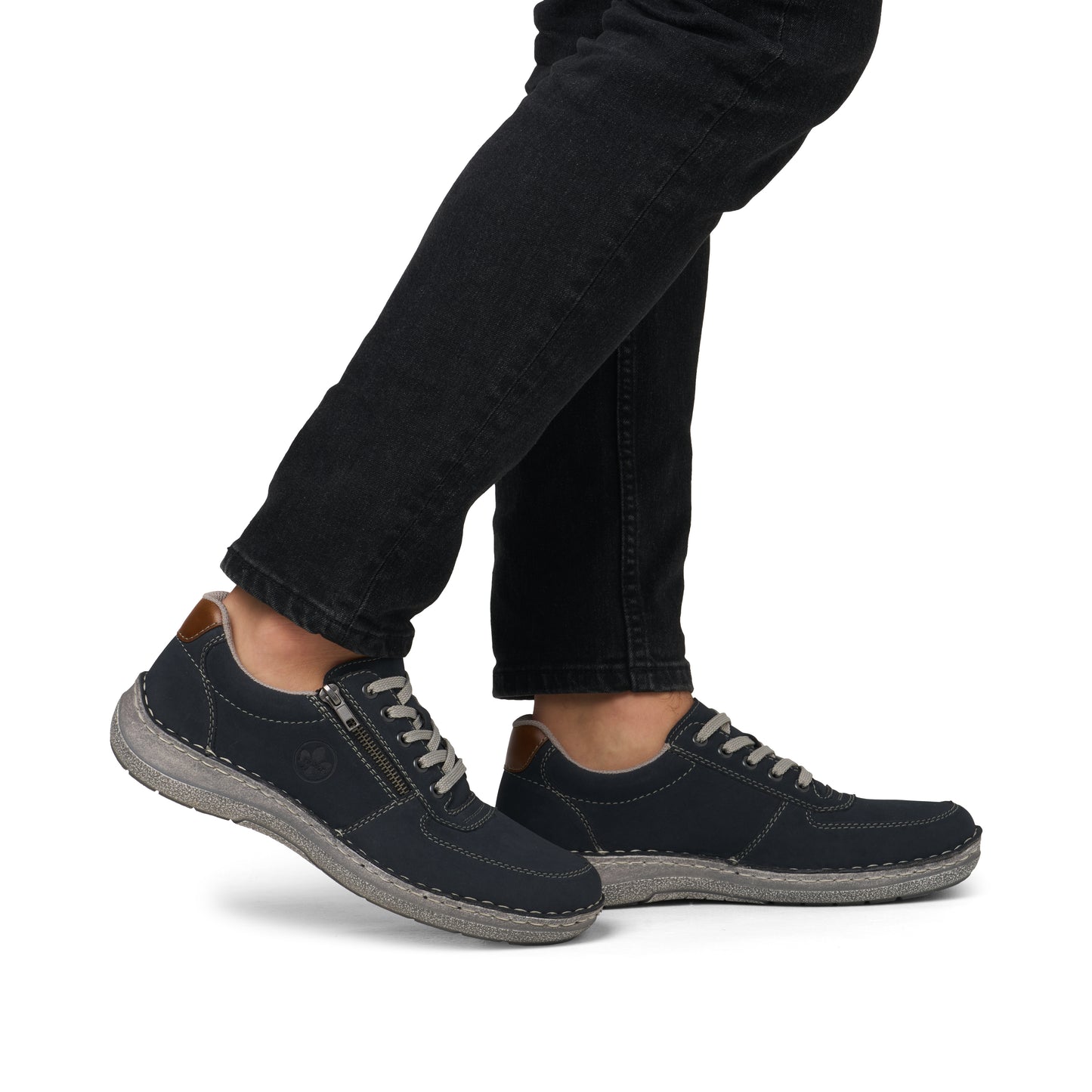 Rieker Men's Casual Lace-up Shoe - Blue | 03030-14
