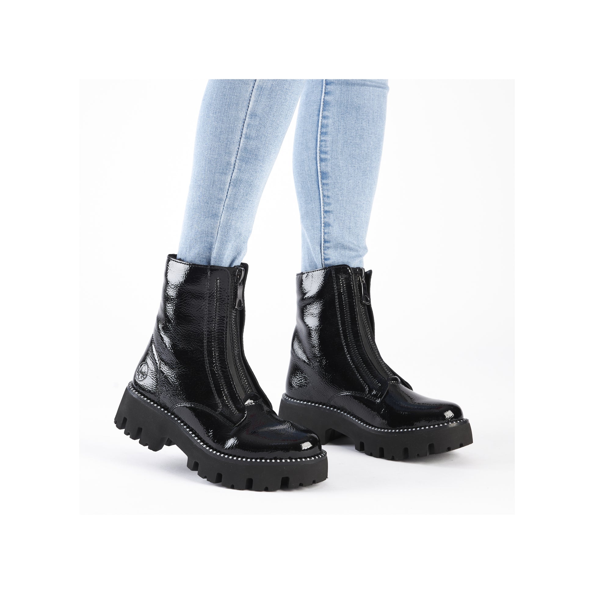 Black Zip Boots for Women | Rieker Y3351-00
