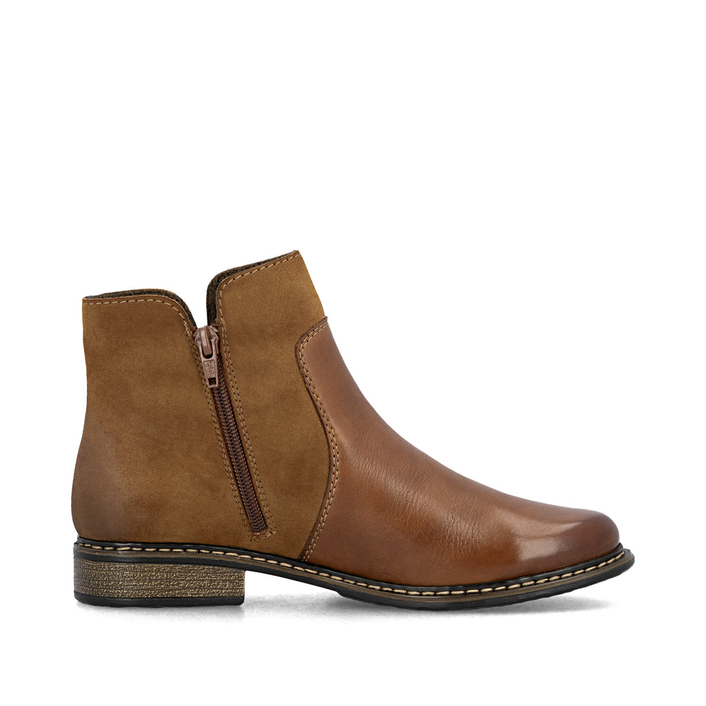 Brown Zip Boots for Women | Rieker Z4951-24