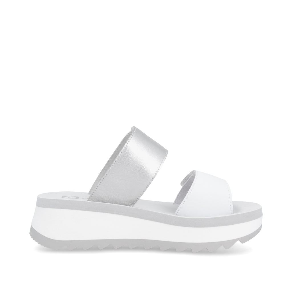 White Hook & Loop Sandals for Women | Rieker W3050-90