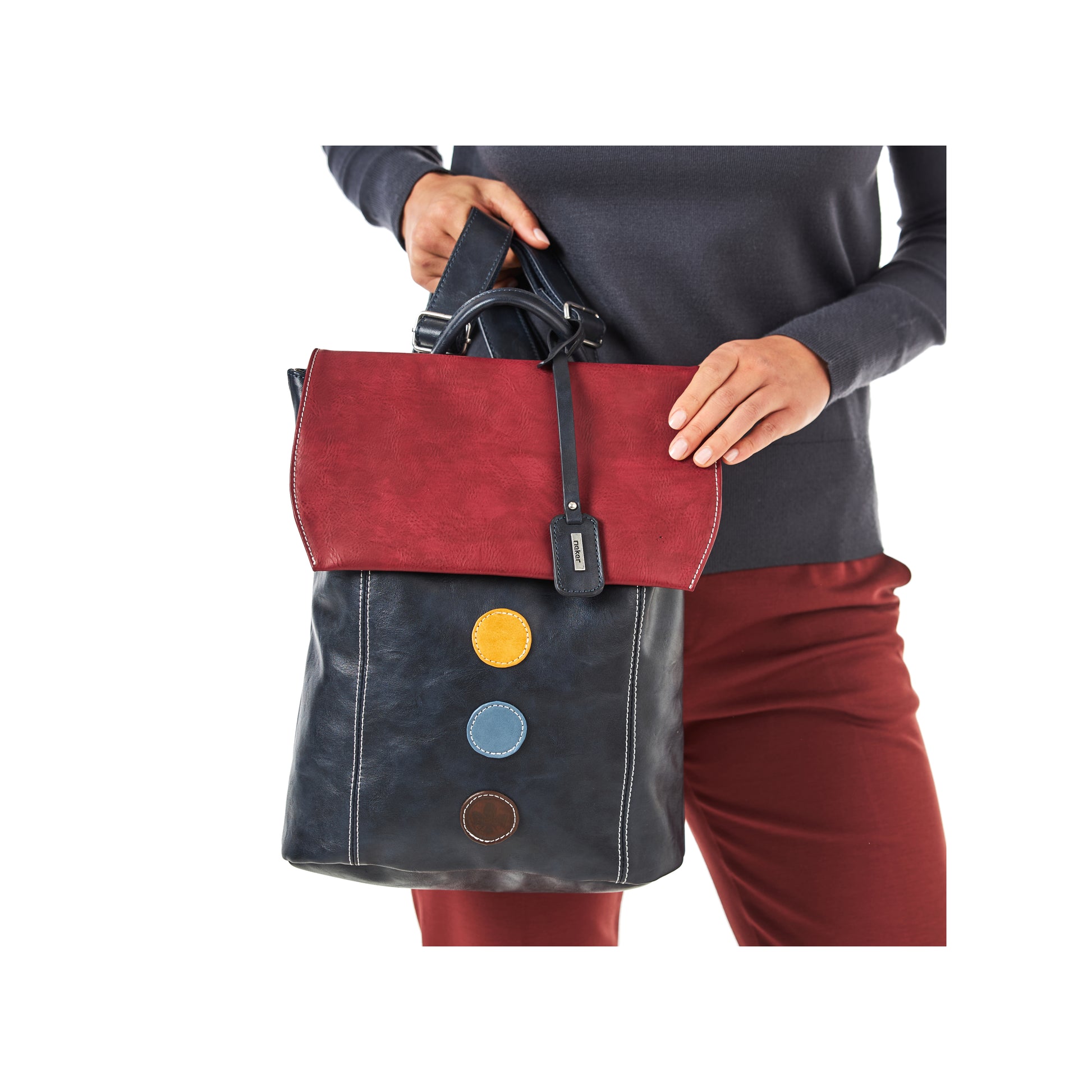 Blue Zip Bags for Women | Rieker H1357-14