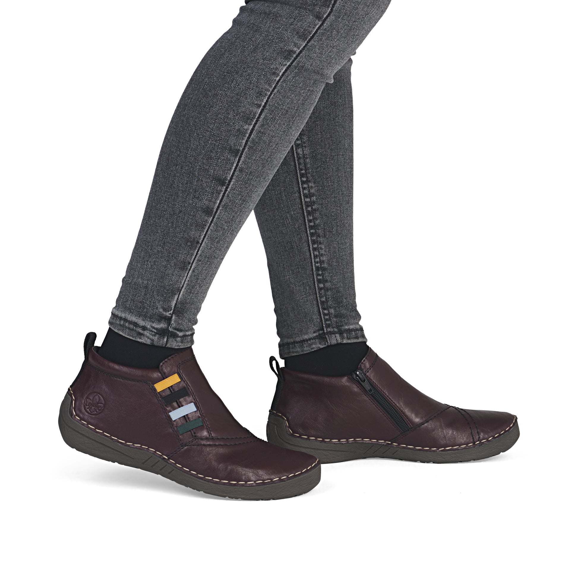 Red Zip Boots for Women | Rieker 52584-30