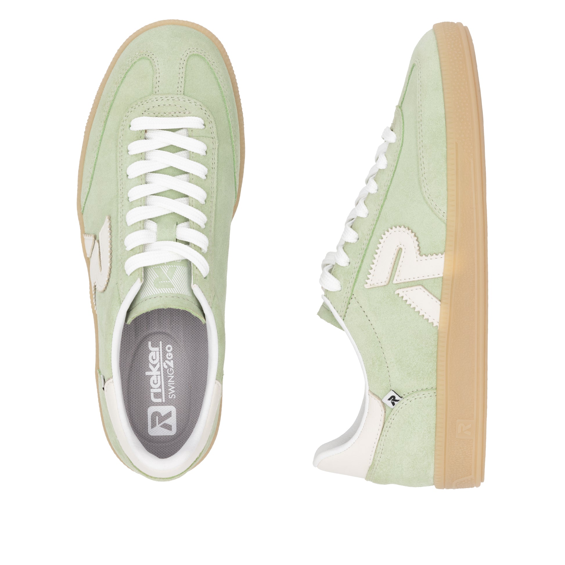 Green Elasticated Shoes for Women | Rieker W2200-52