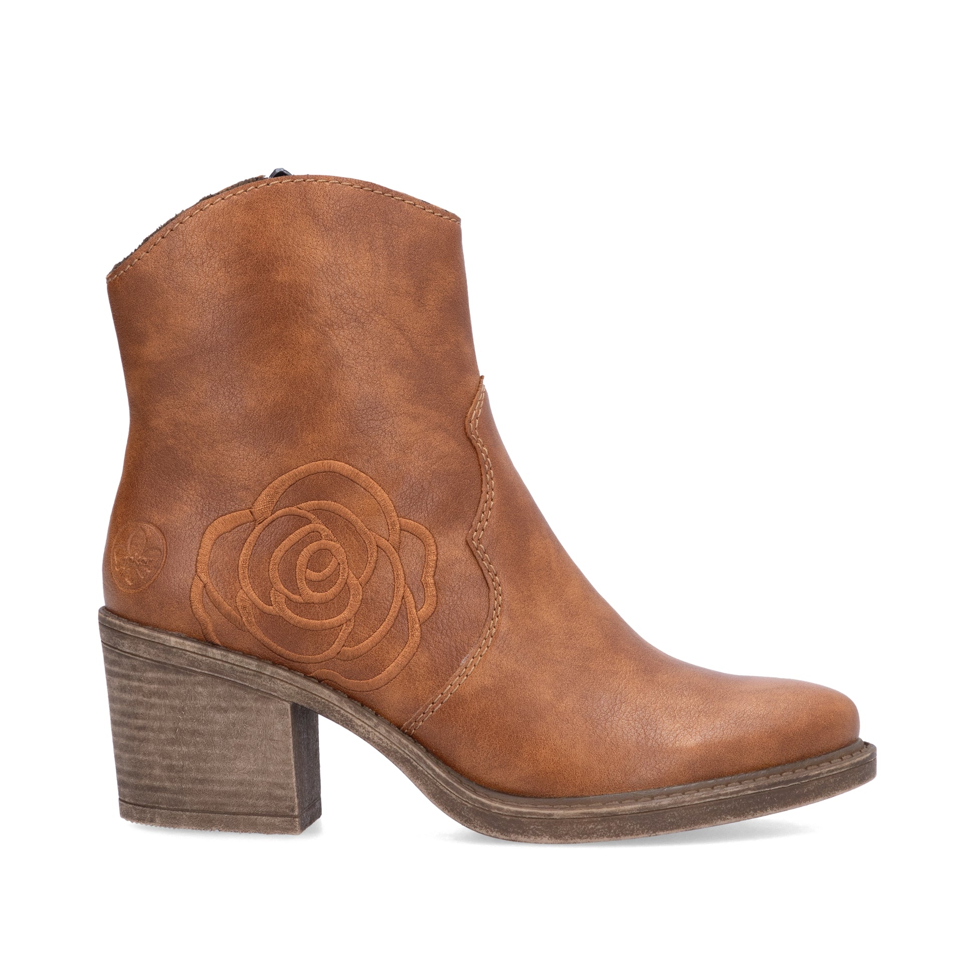 Brown Zip Boots for Women | Rieker Y1250-24