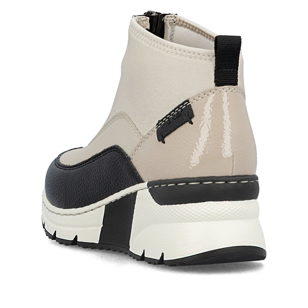 Beige Zip Boots for Women | Rieker N6352-60