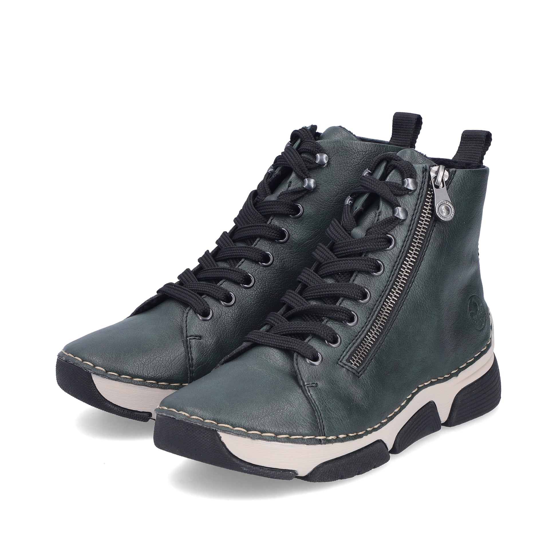 Green Zip Boots for Women | Rieker 45920-54