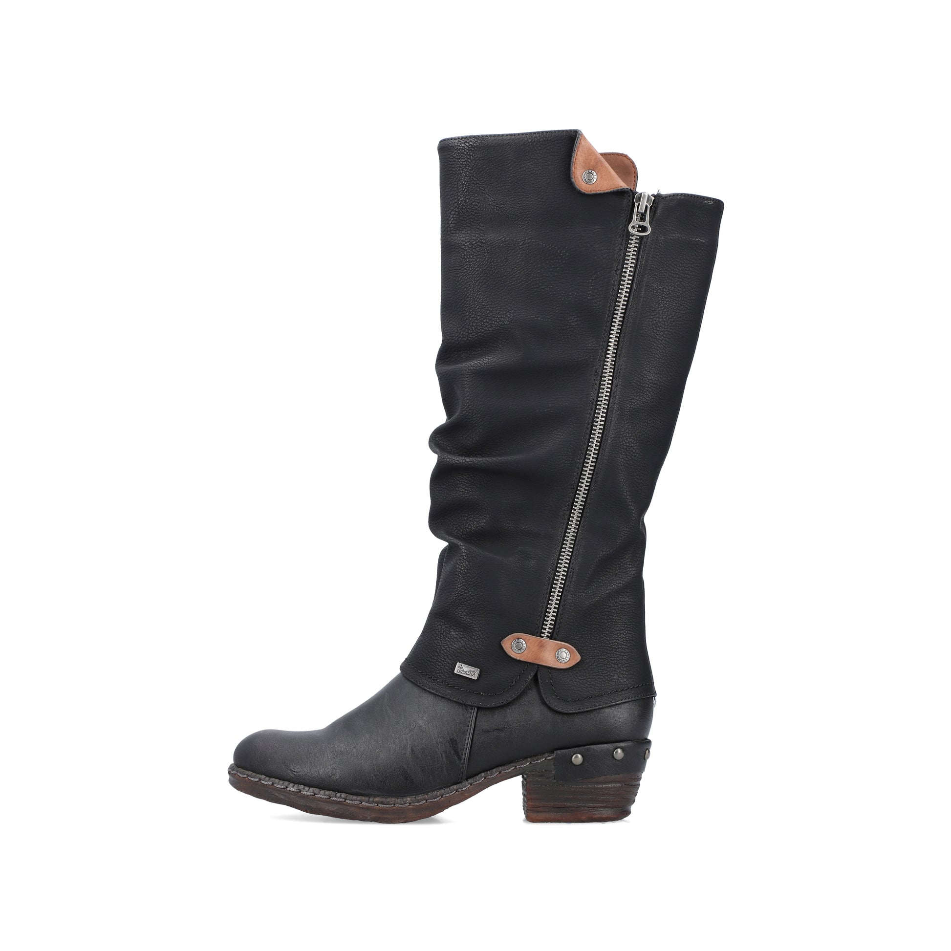 Black Zip Boots for Women | Rieker 93655-00
