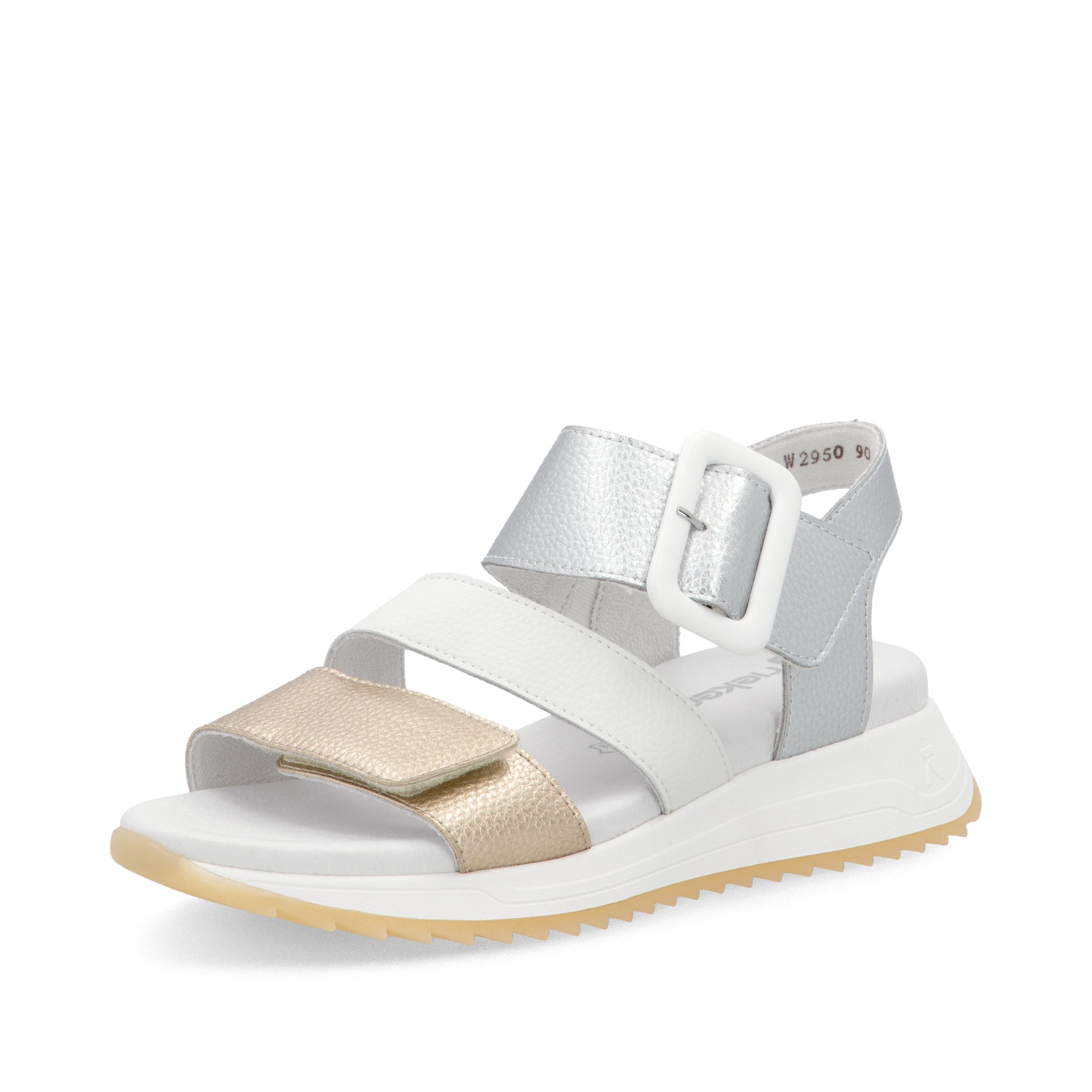 Gold Hook & Loop Sandals for Women | Rieker W2950-90