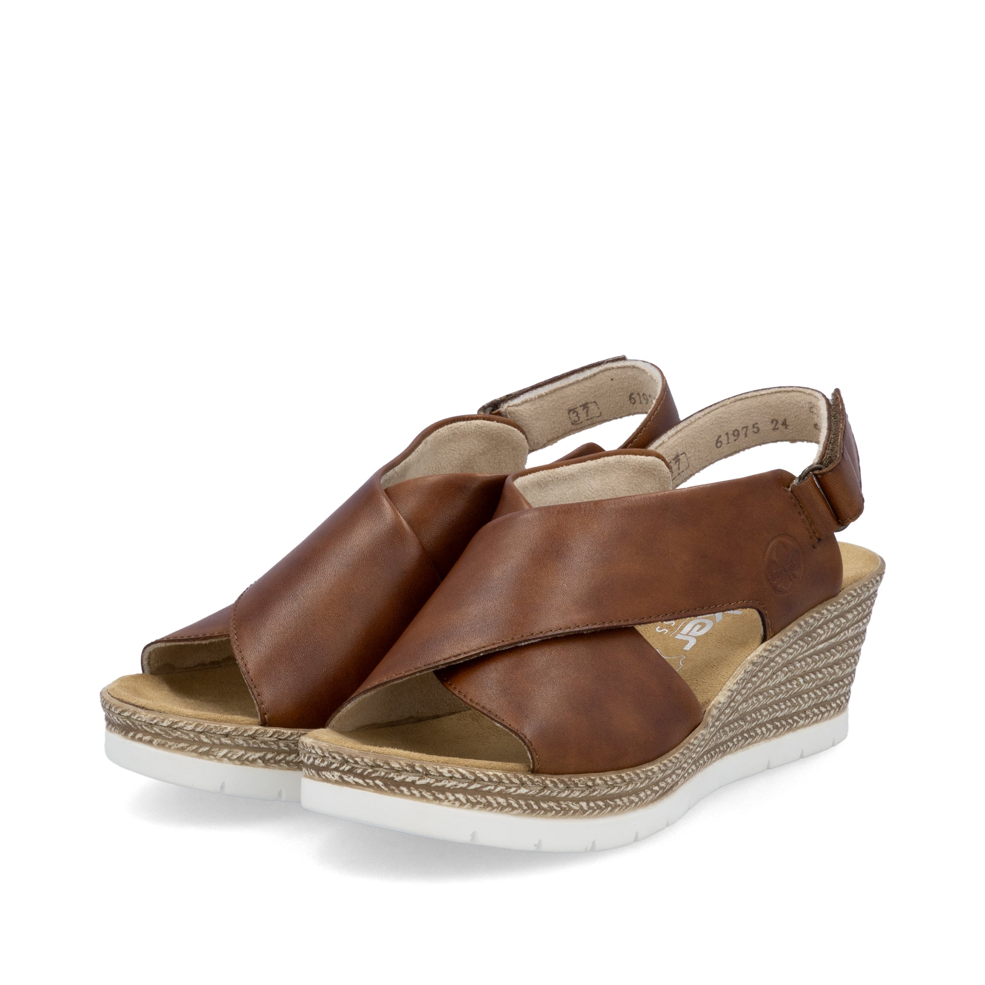 Brown Hook & Loop Sandals for Women | Rieker 61975-24