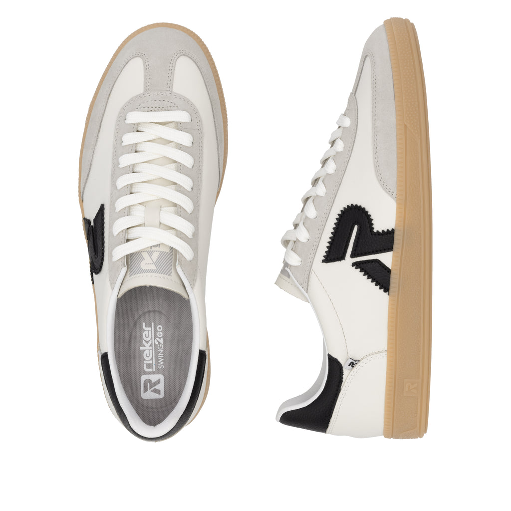 White Elasticated Shoes for Men | Rieker U2200-83