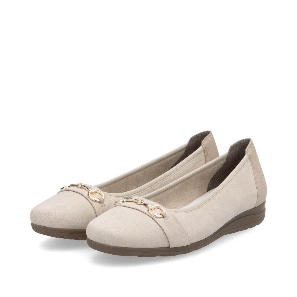 Beige Slip-On Shoes for Women | Rieker L9360-60
