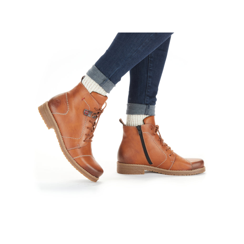 Brown Zip Boots for Women | Rieker 73501-24