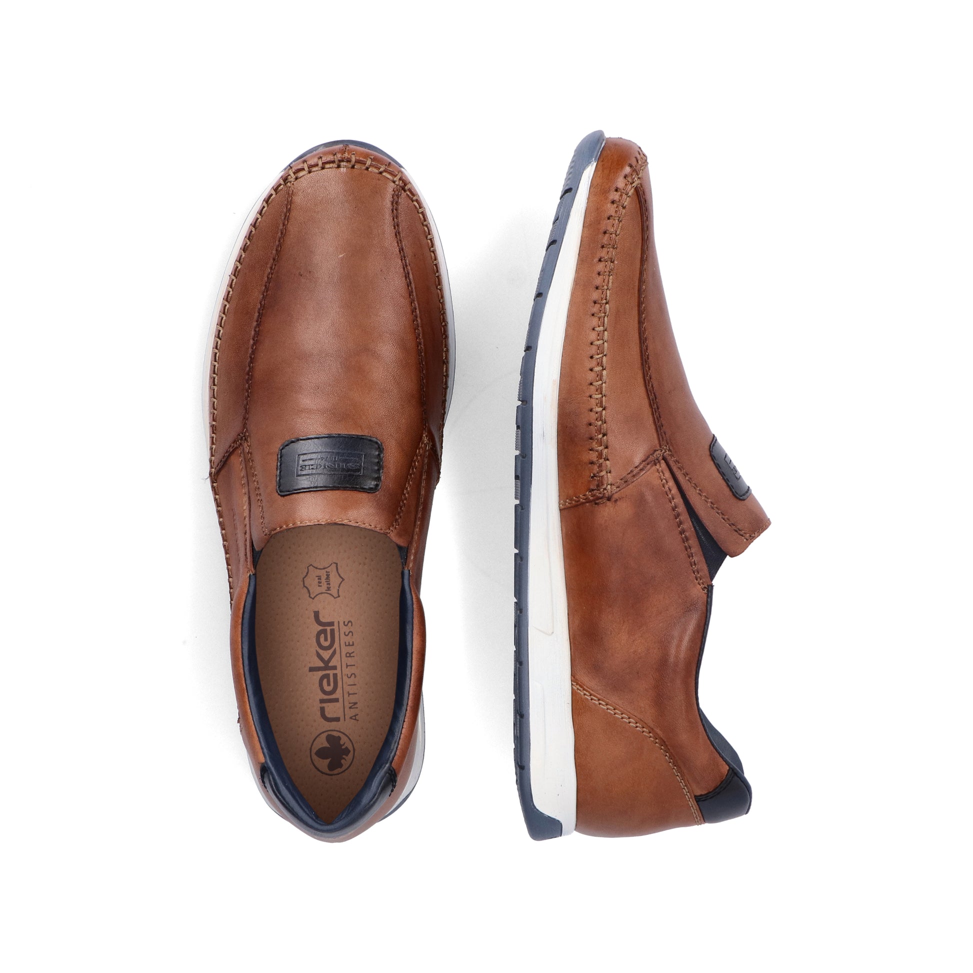 Brown Elasticated Shoes for Men | Rieker 11962-25