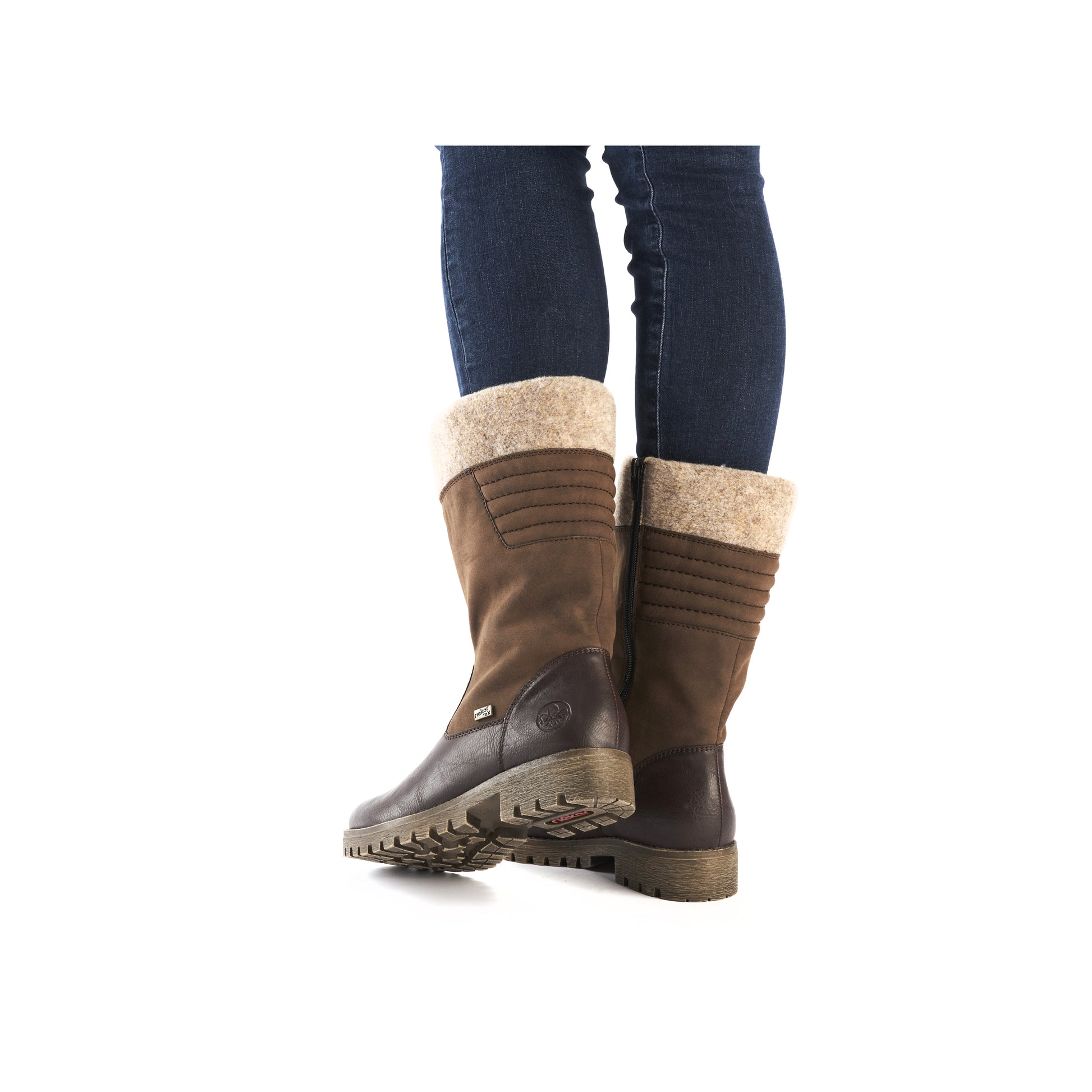 Brown Zip Boots for Women | Rieker 78585-25