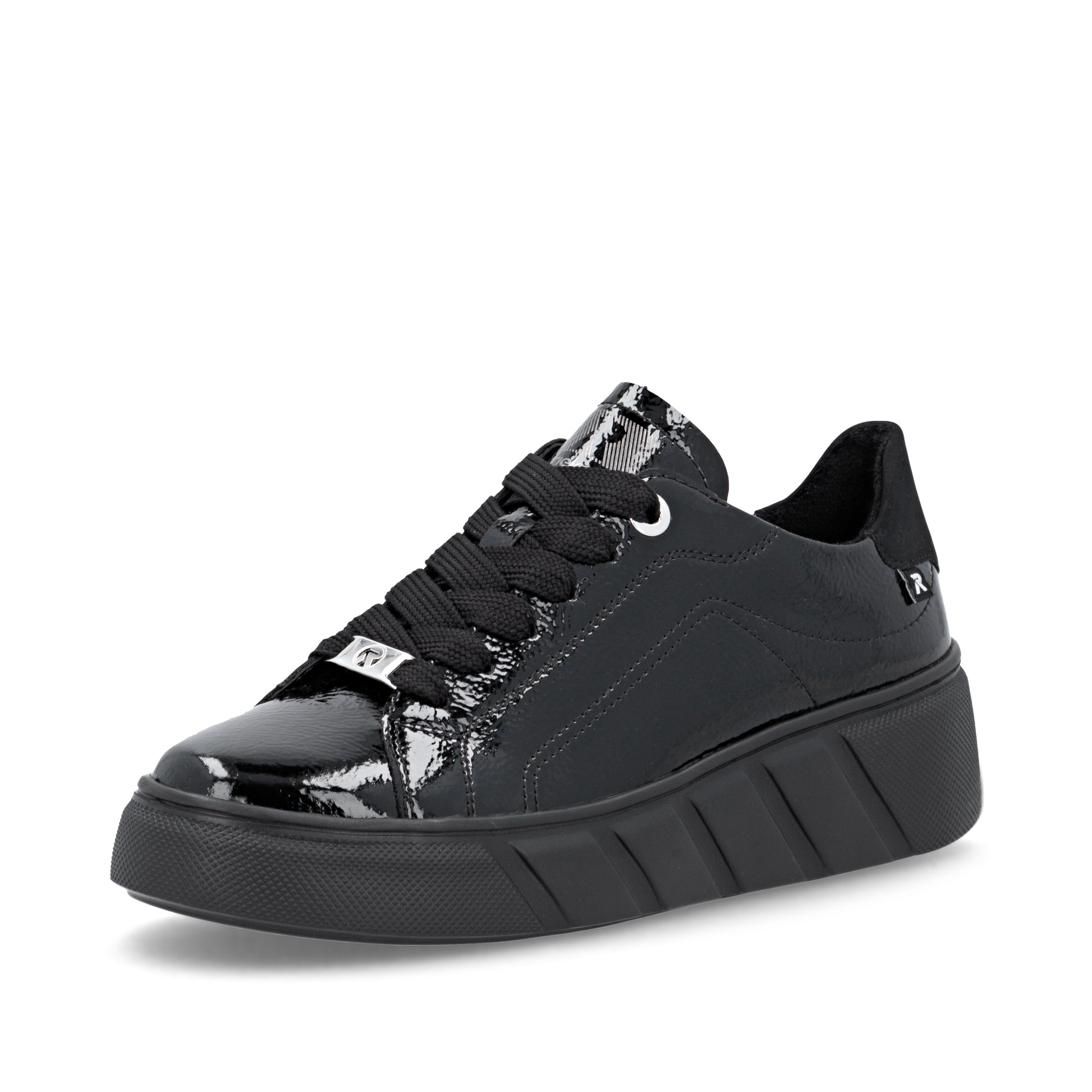 Black Elasticated Shoes for Women | Rieker W2601-00