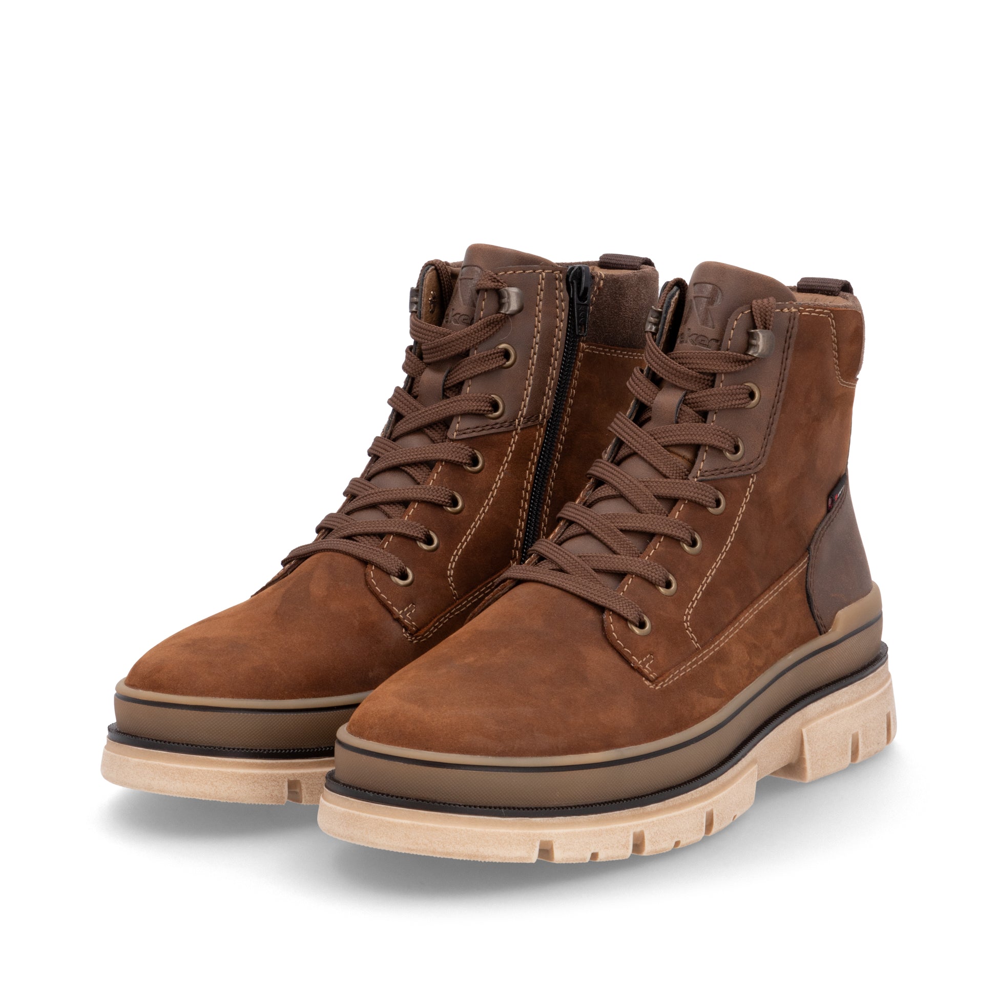 Brown Zip Boots for Men | Rieker Sport U1273-22