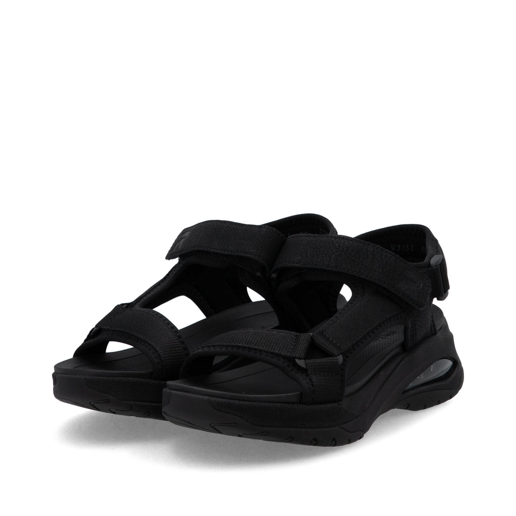 Black Hook & Loop Sandals for Women | Rieker W3151-00