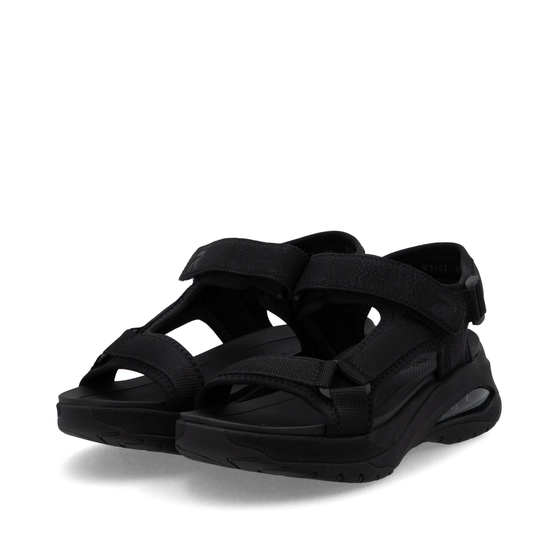 Black Hook & Loop Sandals for Women | Rieker W3151-00