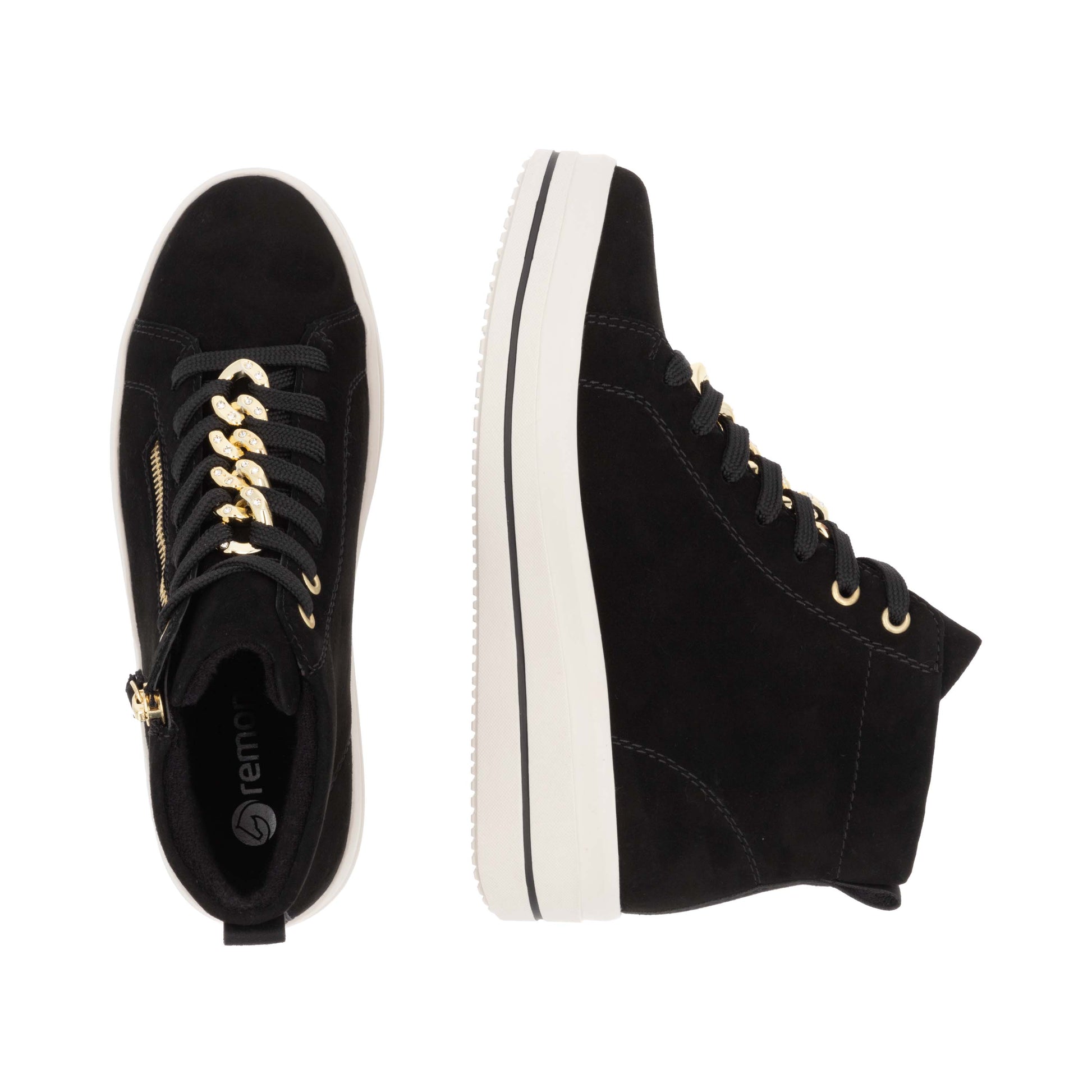 Black Zip Boots for Women | Remonte D1C70-02