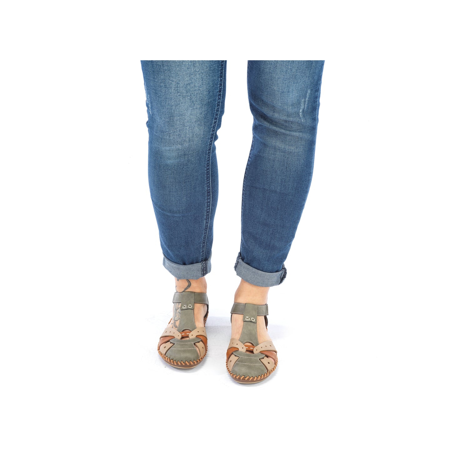 Rieker Women's Mary Jane Shoe - Green | M1655-54