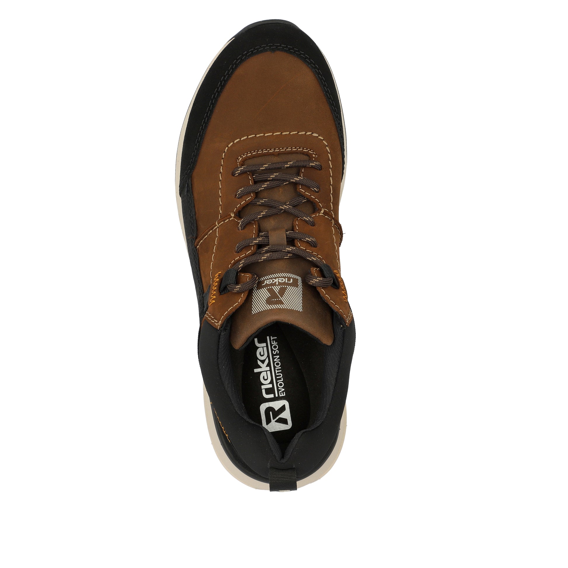 Brown Elasticated Shoes for Men | Rieker Sport U0100-22