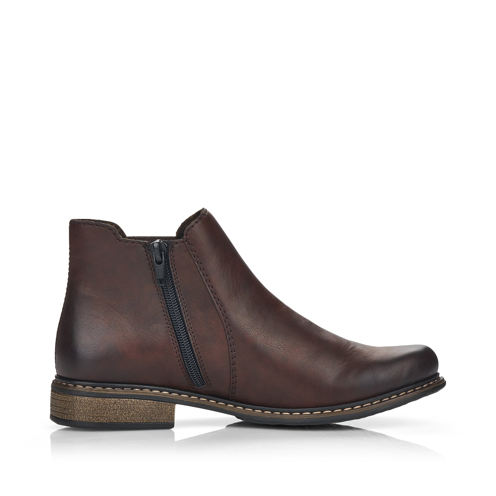 Brown Zip Boots for Women | Rieker Z4994-26