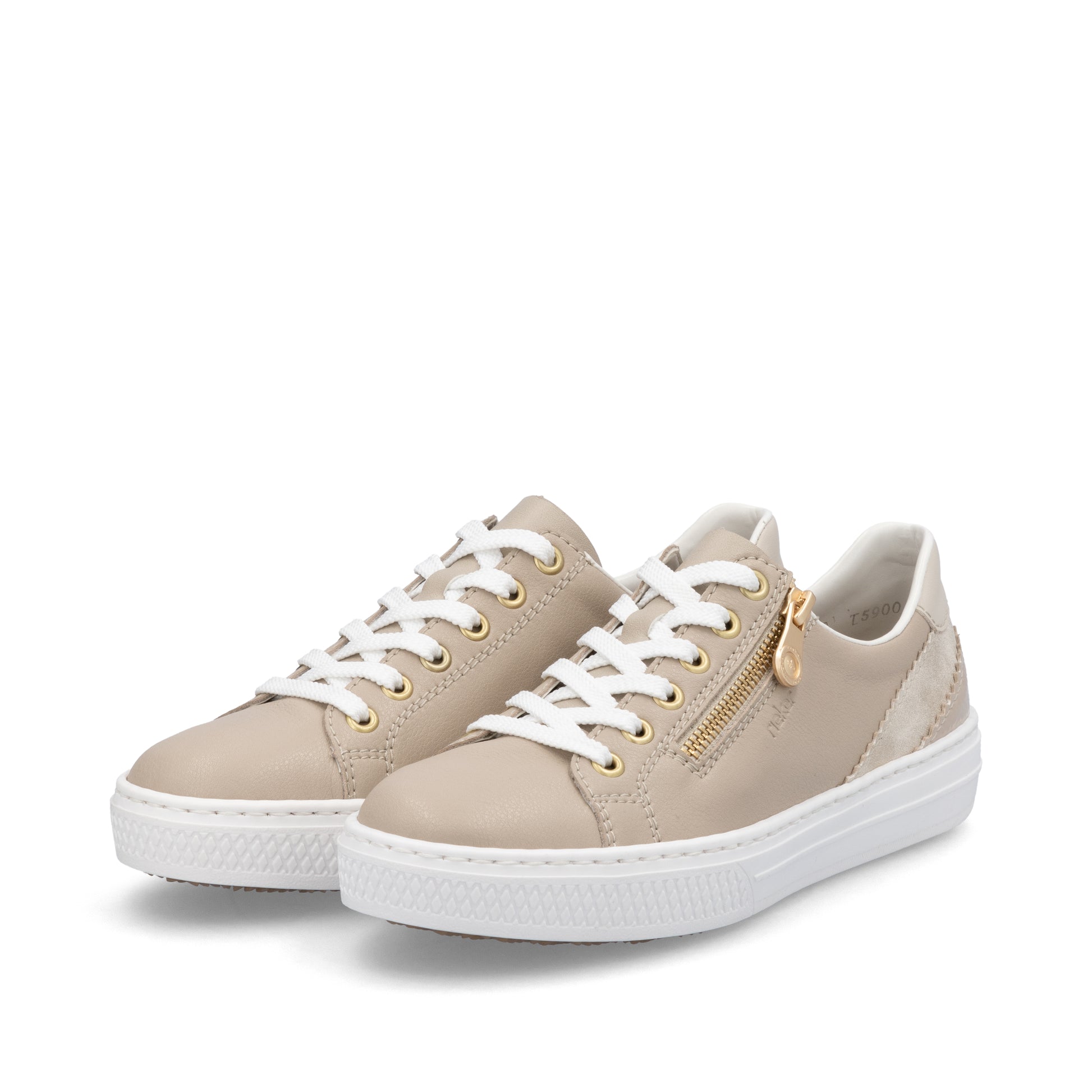 Beige Zip Shoes for Women | Rieker L5900-62