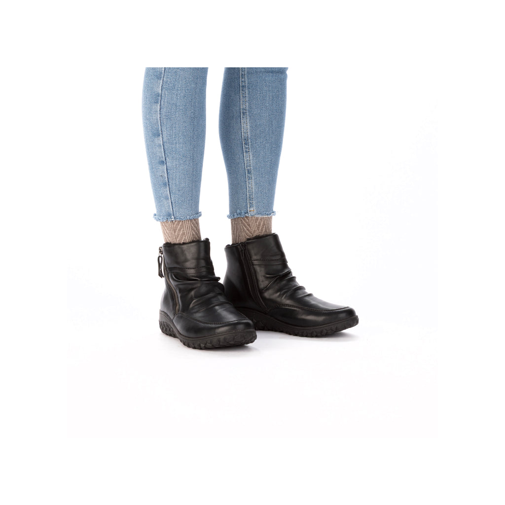 Black Zip Boots for Women | Rieker 59585-01