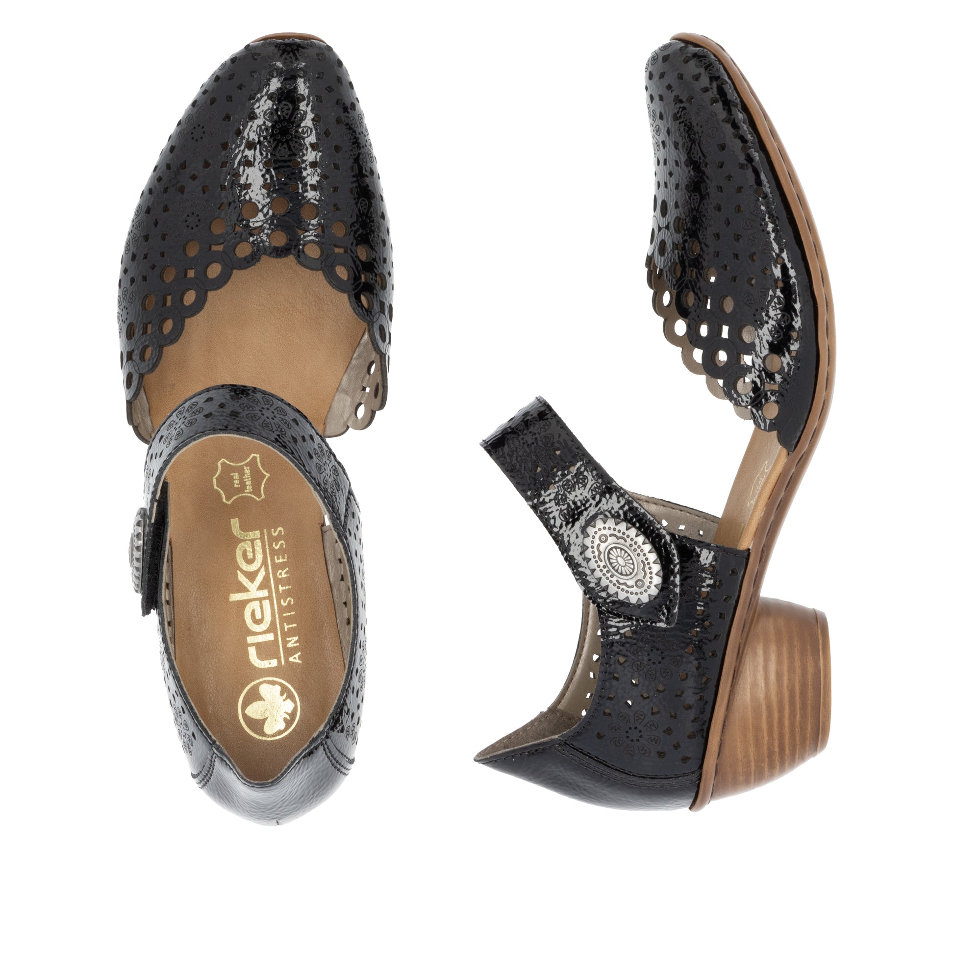Black Hook & Loop Shoes for Women | Rieker 43753-02