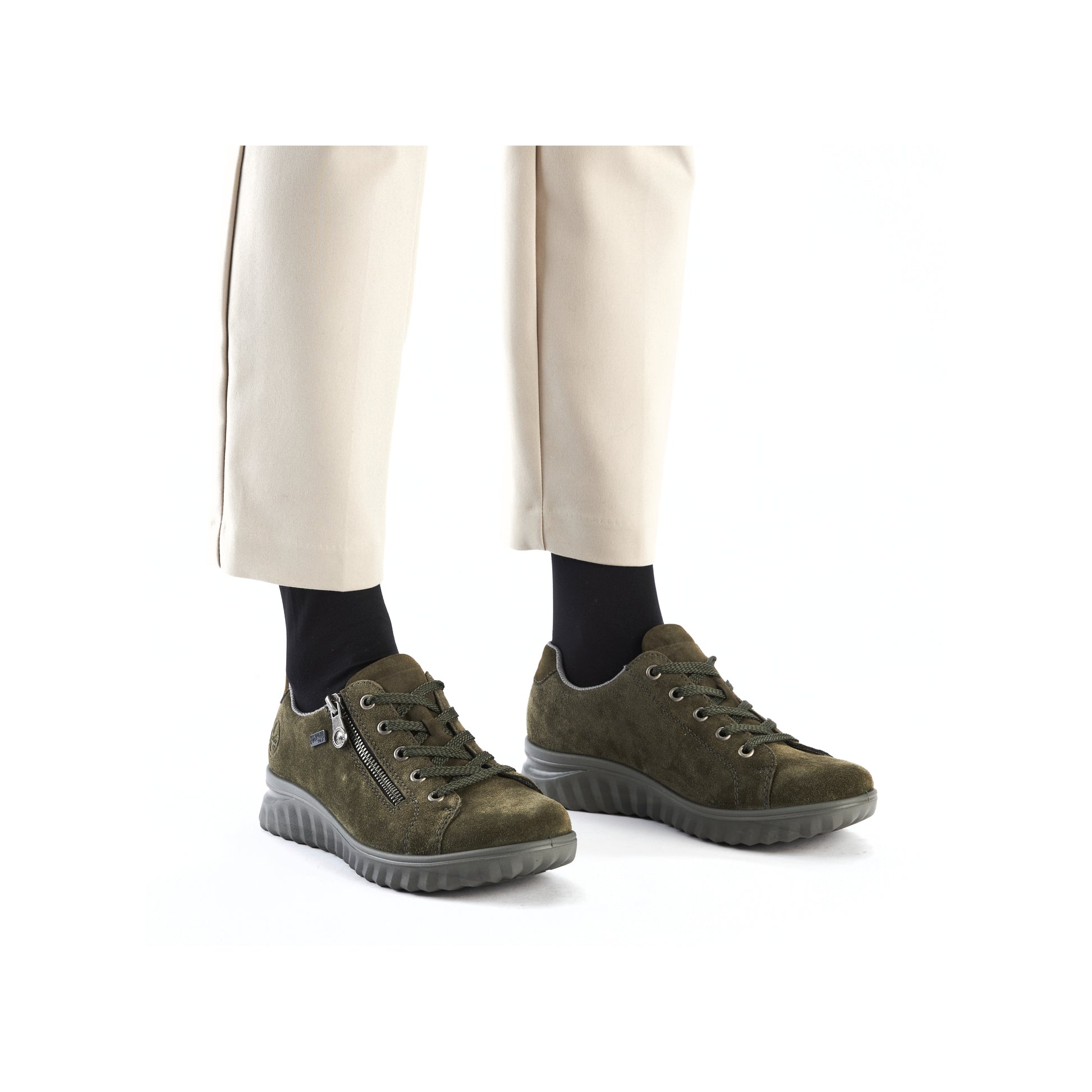 Green Zip Shoes for Women | Rieker 59000-54