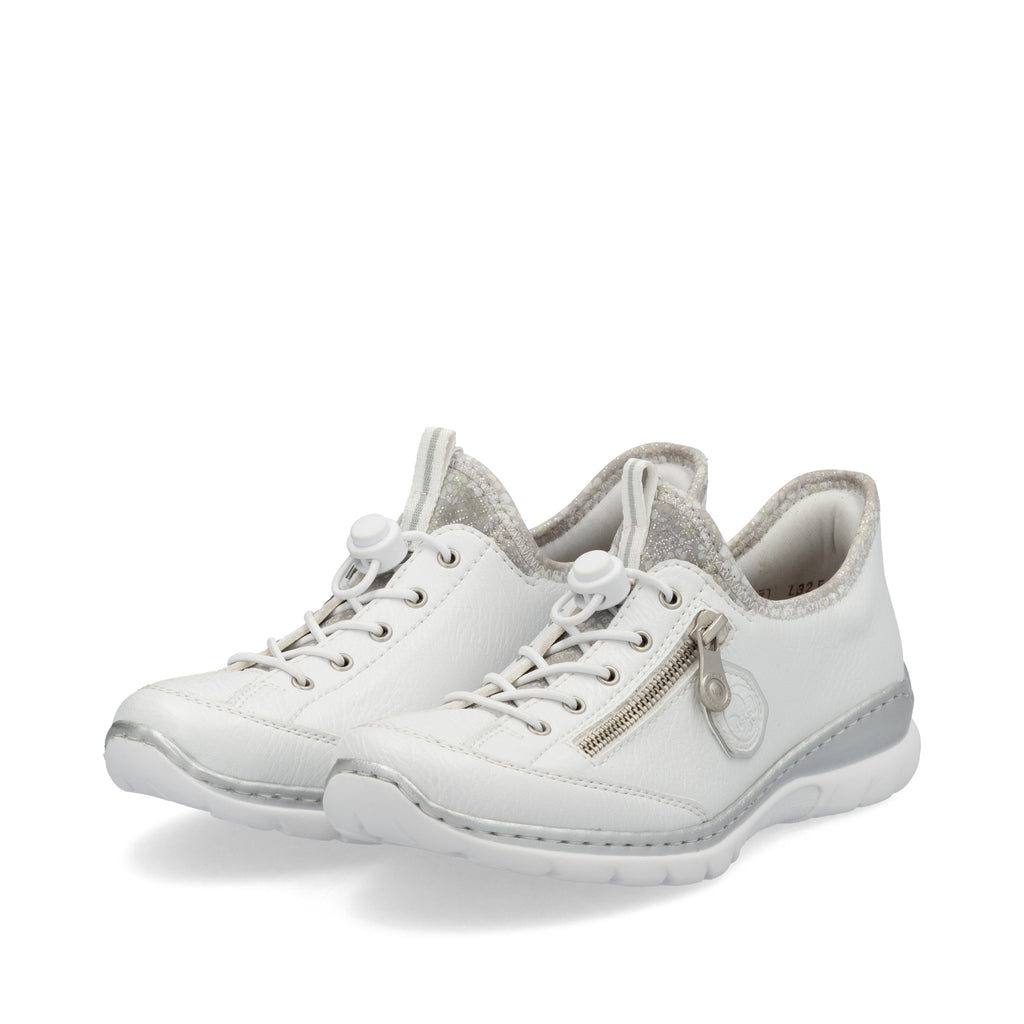 White Elasticated Shoes for Women | Rieker L32F1-80