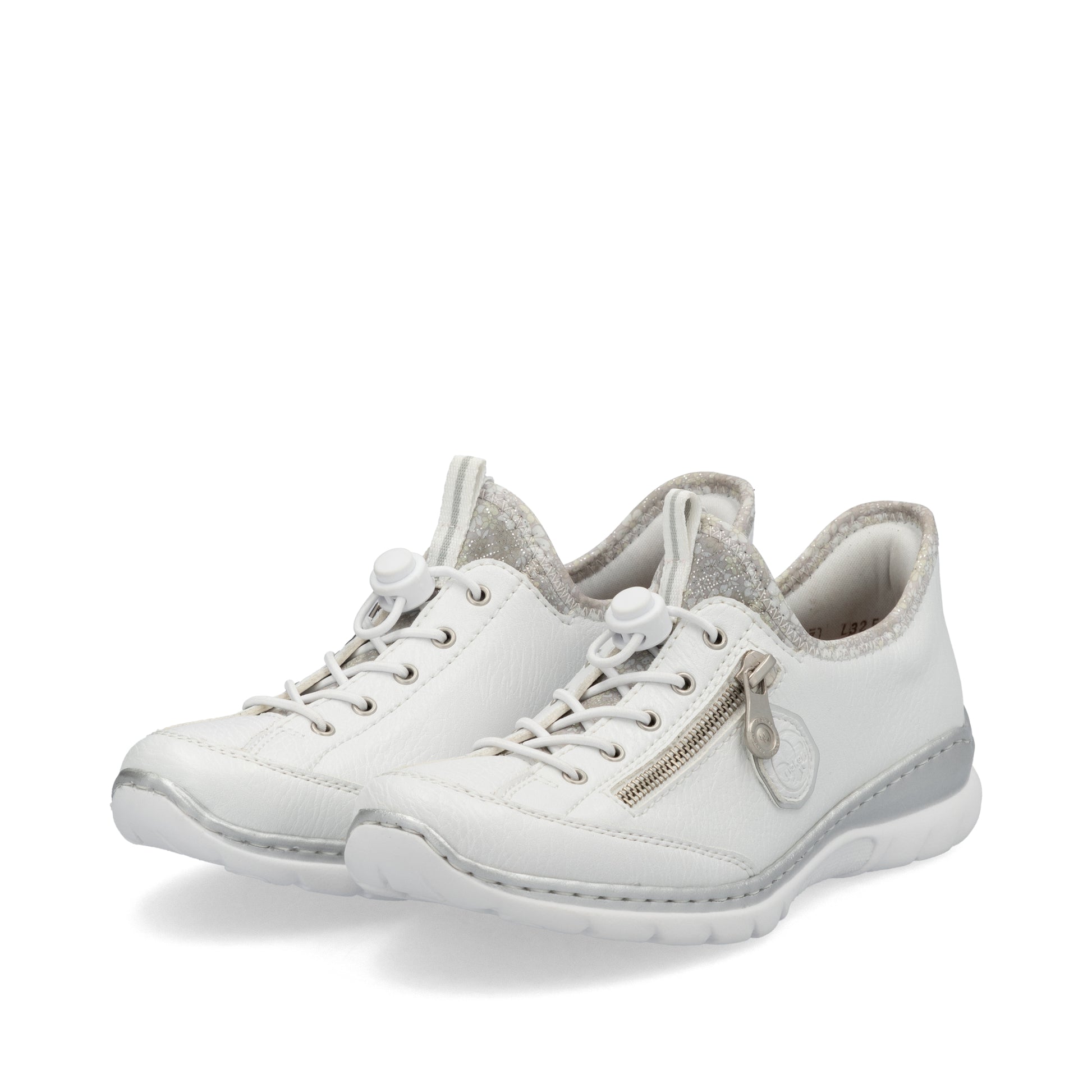 White Elasticated Shoes for Women | Rieker L32F1-80