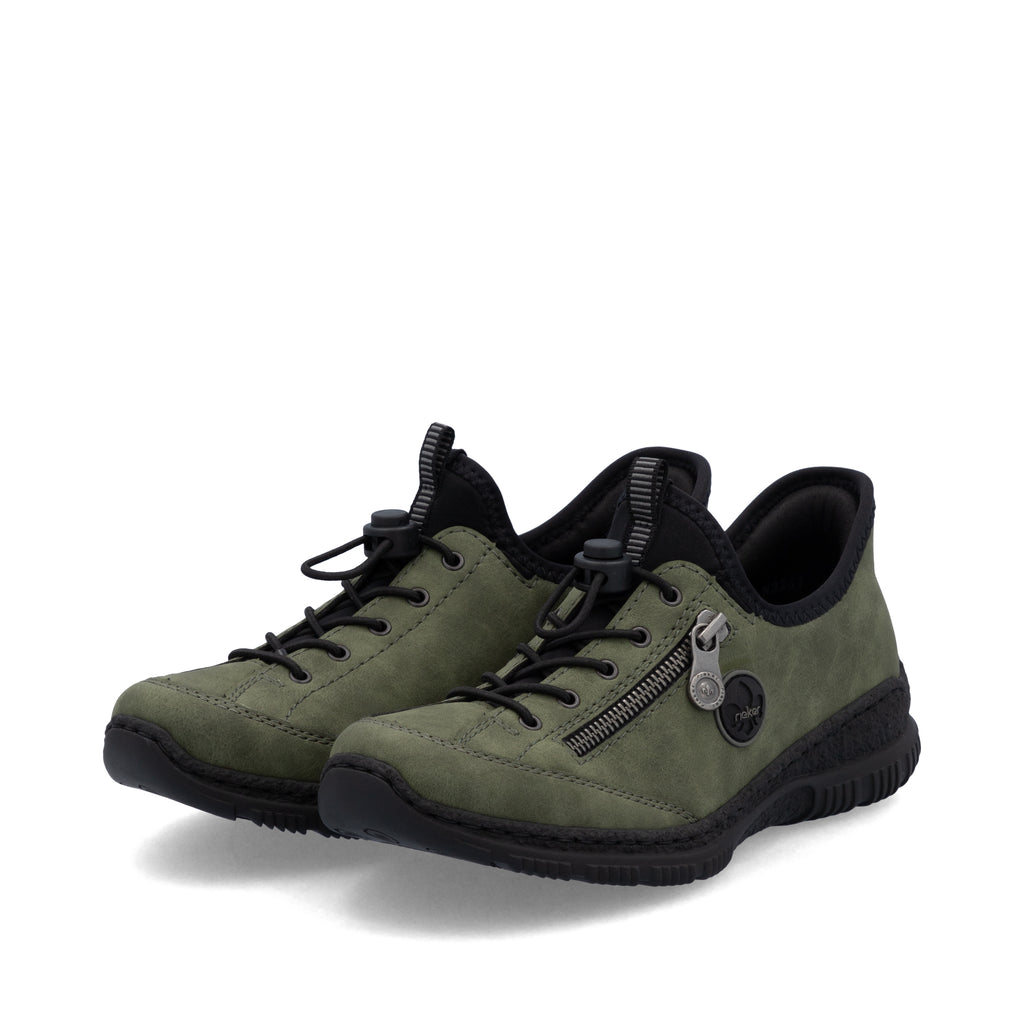 Green Elasticated Shoes for Women | Rieker N3267-54