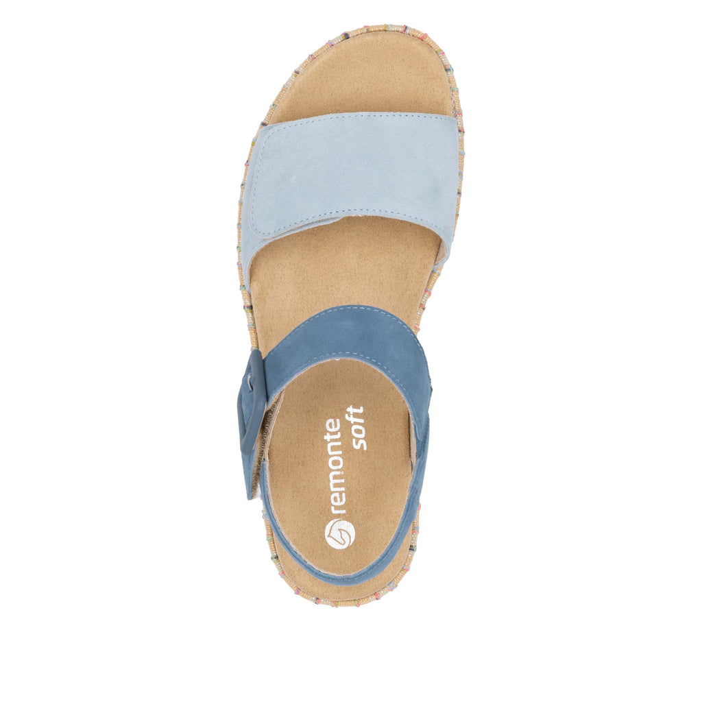Blue Hook & Loop Sandals for Women | Remonte D1N54-12
