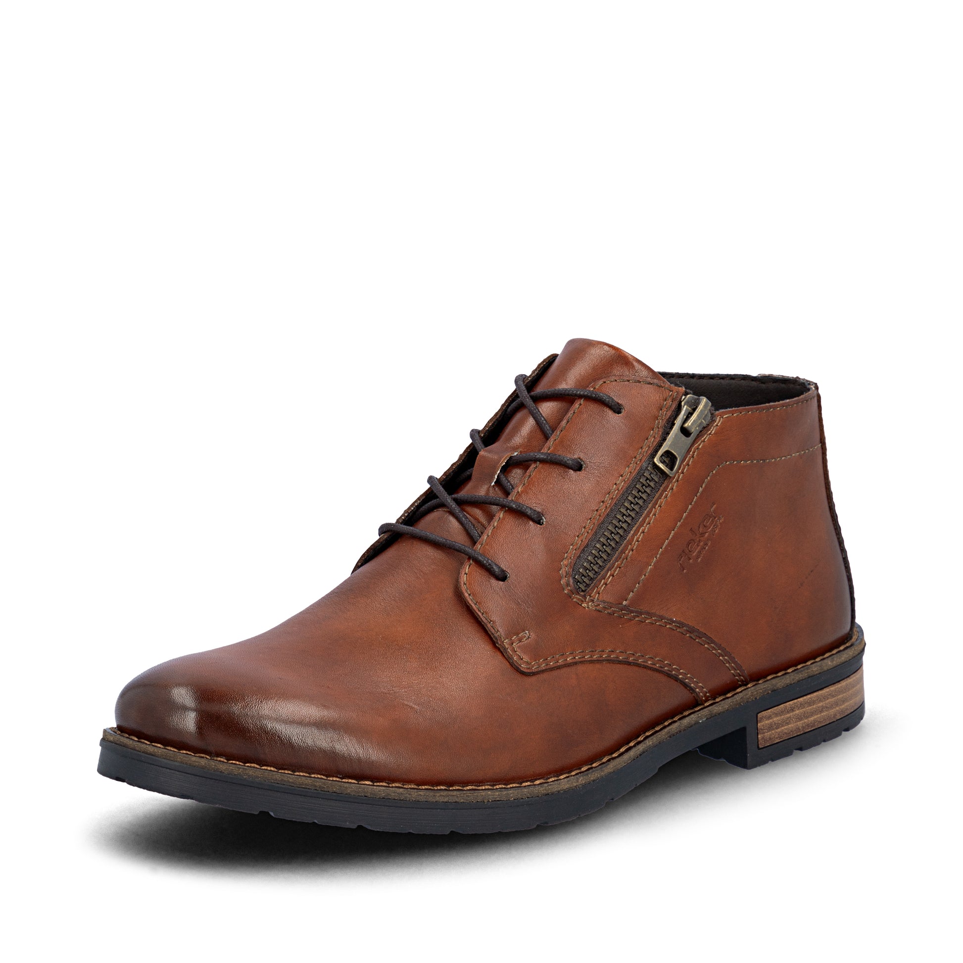Brown Zip Boots for Men | Rieker 14609-24