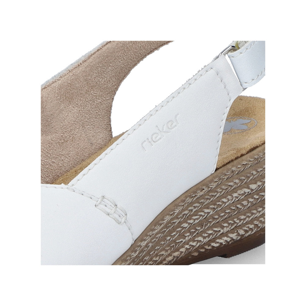 Rieker Women's Wedge Sandal - White | 62462-80