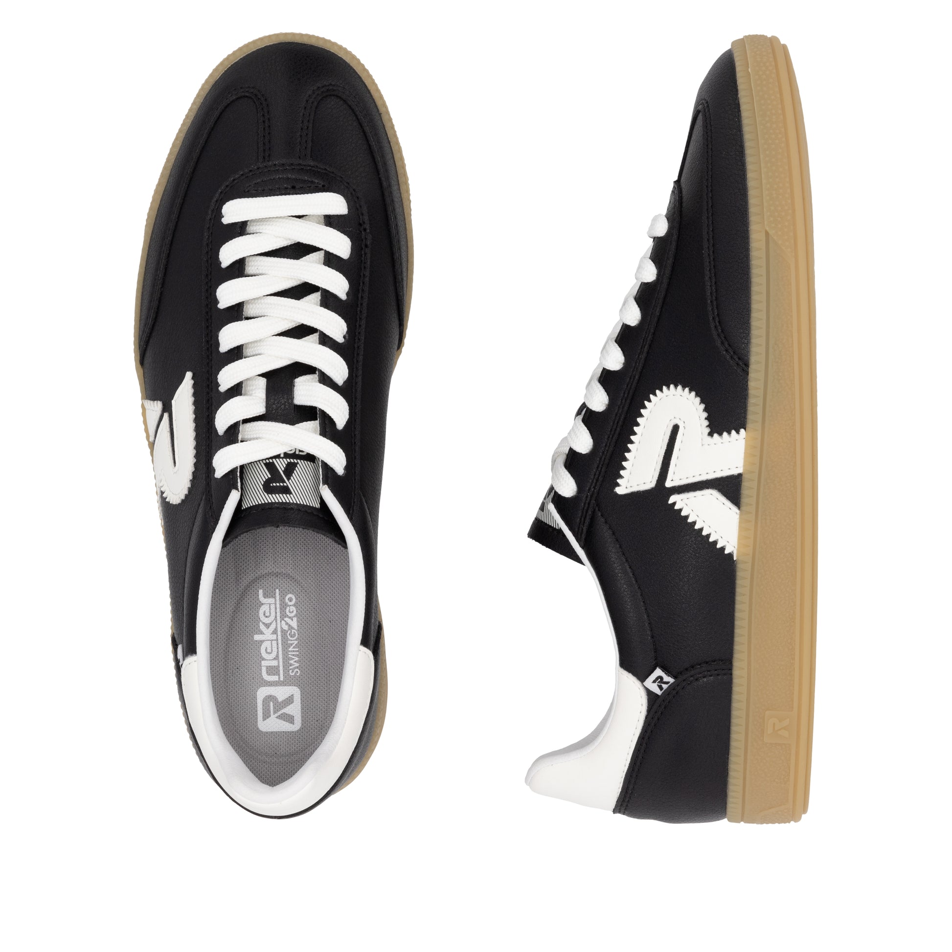 Black Elasticated Shoes for Men | Rieker U2200-00