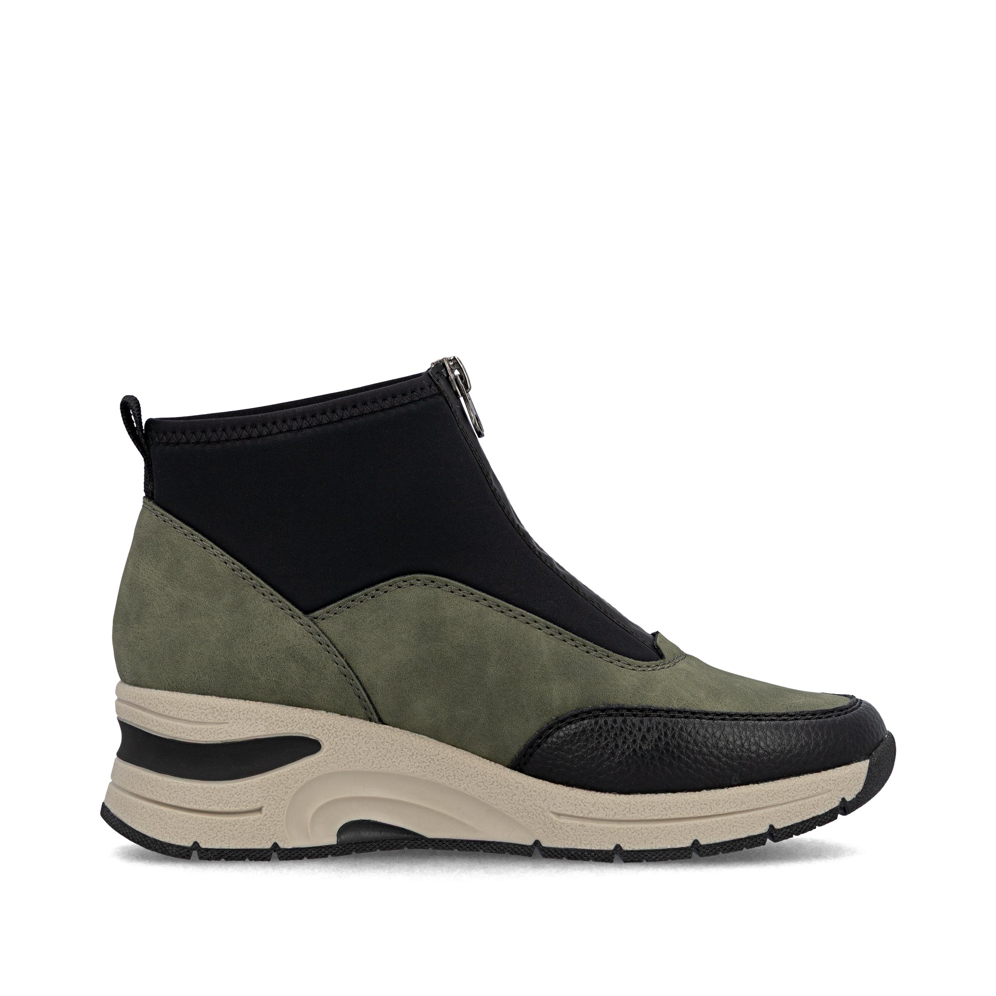 Green Zip Boots for Women | Rieker N9362-54