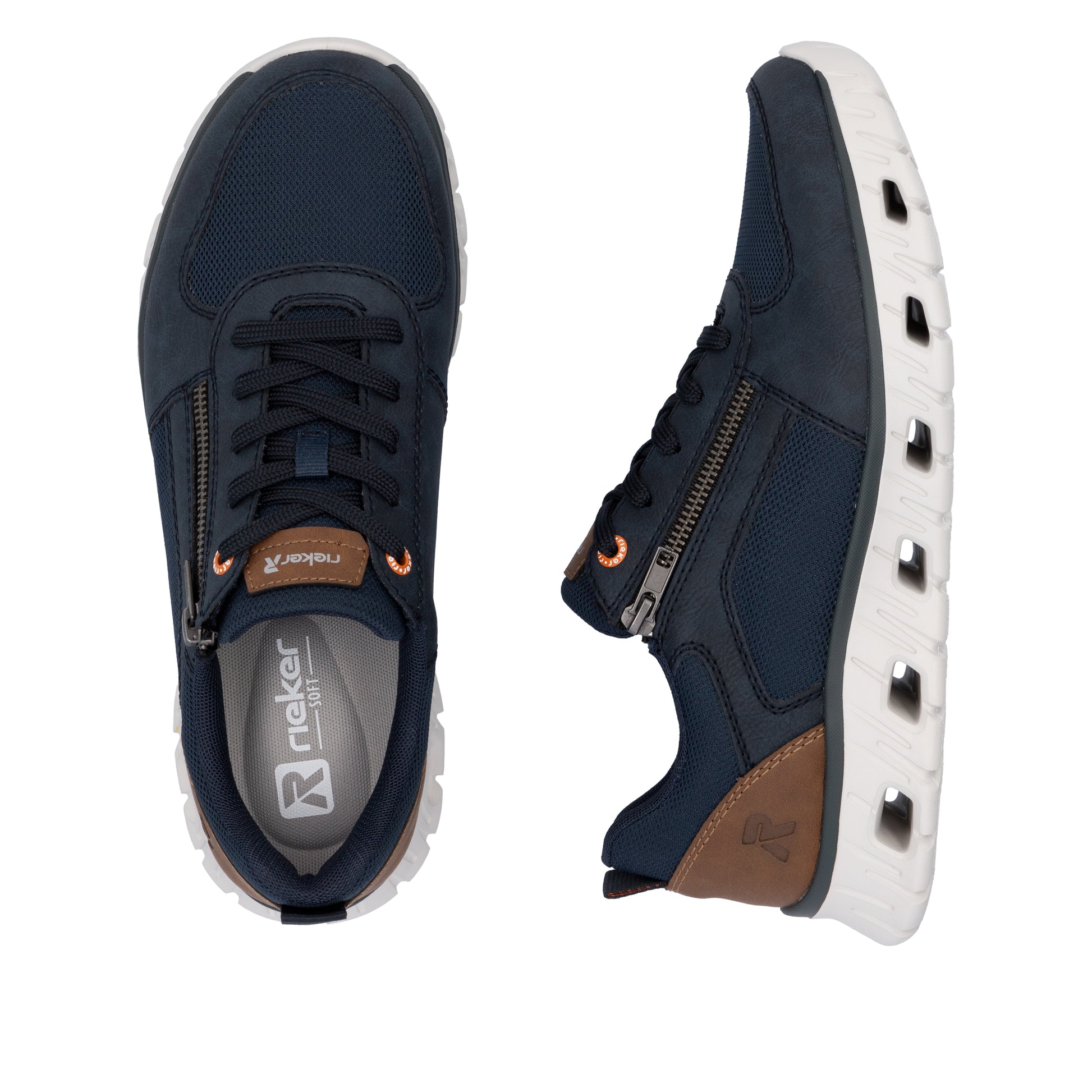 Blue Zip Shoes for Men | Rieker Sport 04301-14