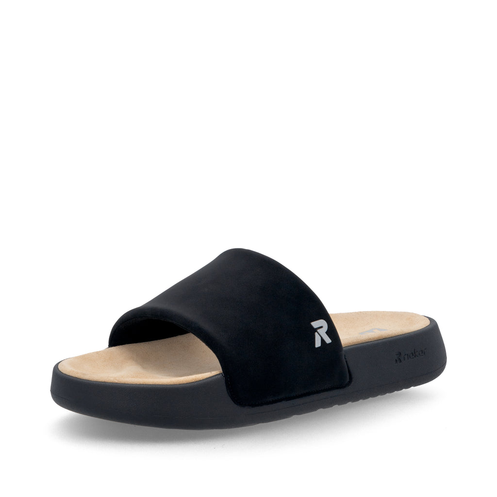 Black Slip-On Sandals for Men | Rieker U3250-00