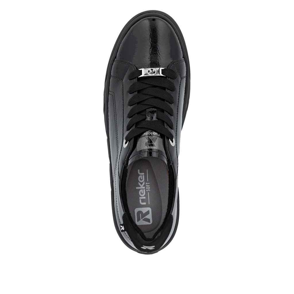 Black Elasticated Shoes for Women | Rieker W2601-00