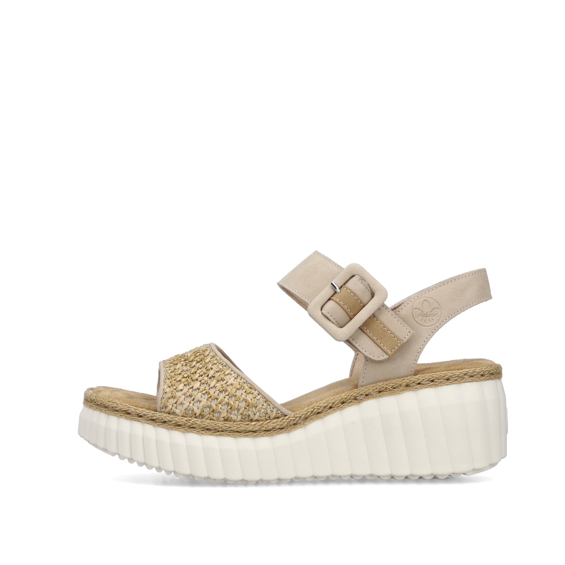 Beige Hook & Loop Sandals for Women | Rieker 69176-62