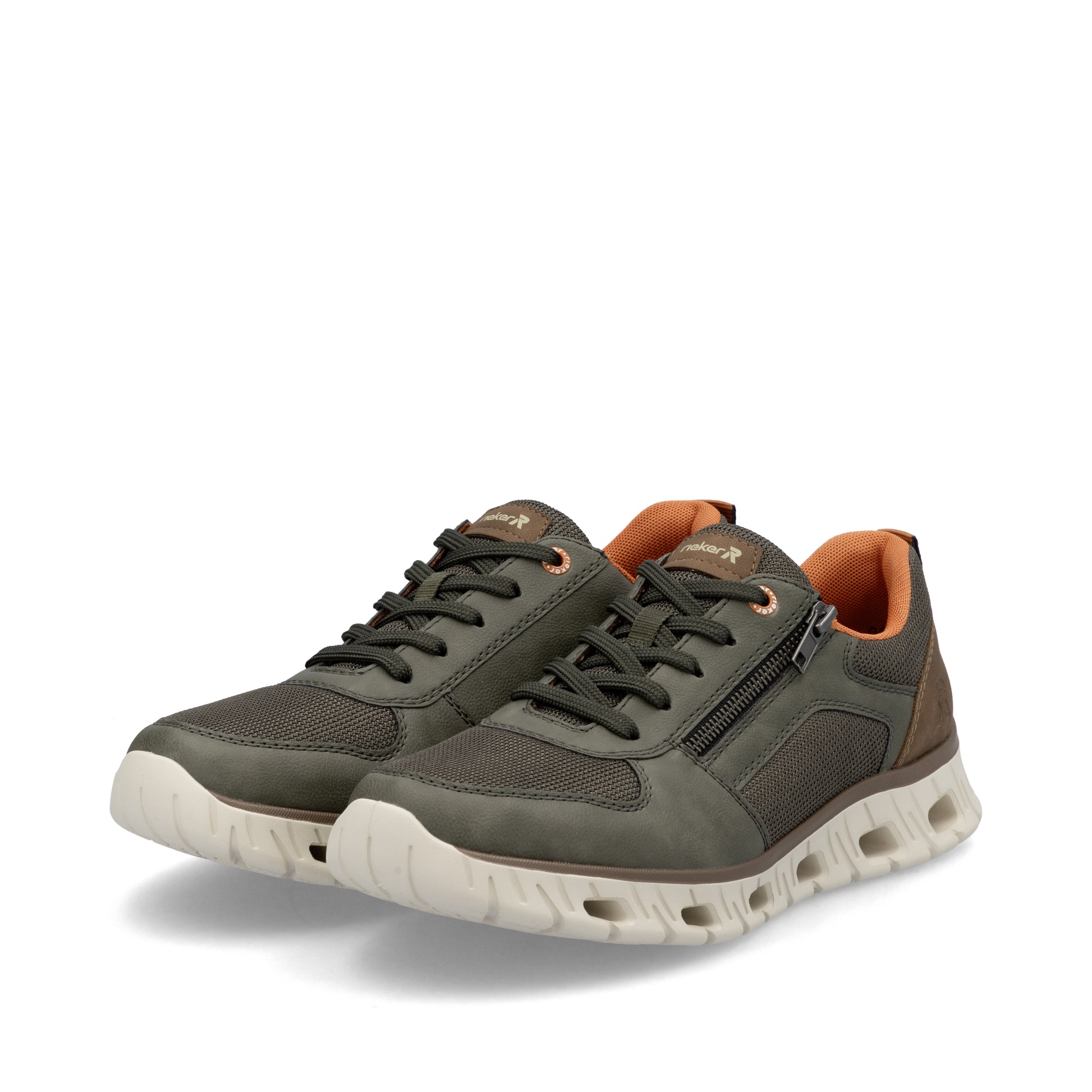 Green Zip Shoes for Men | Rieker 04301-54
