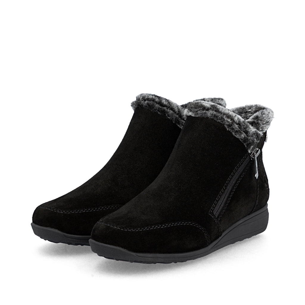 Black Zip Boots for Women | Rieker 47256-00