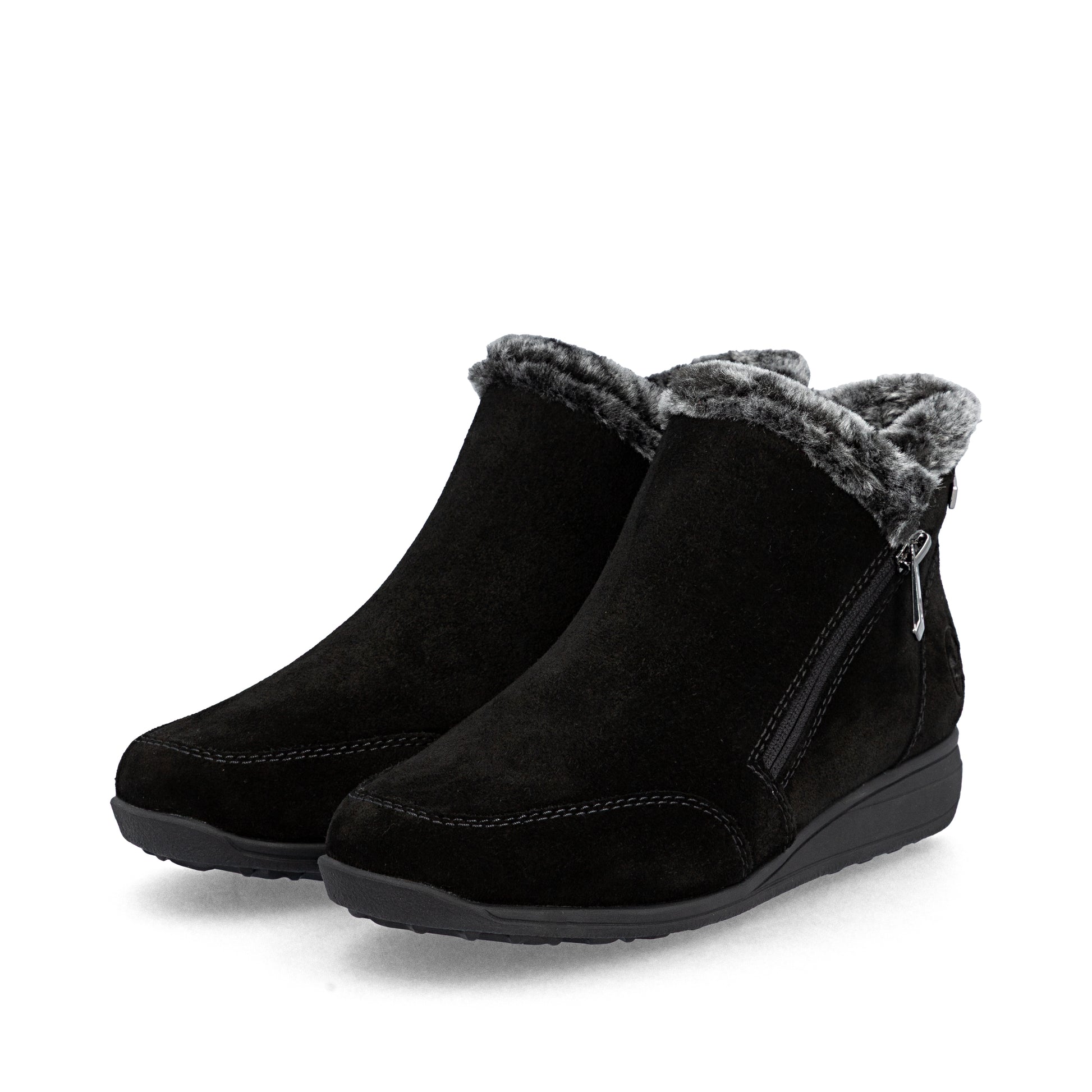 Black Zip Boots for Women | Rieker 47256-00
