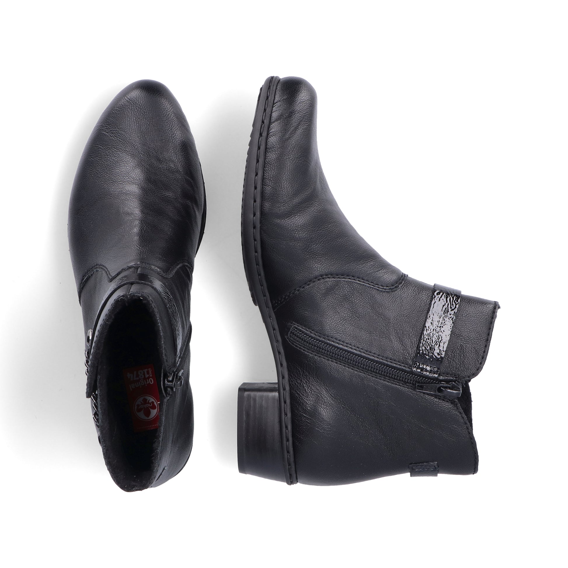 Black Zip Boots for Women | Rieker Y0783-00