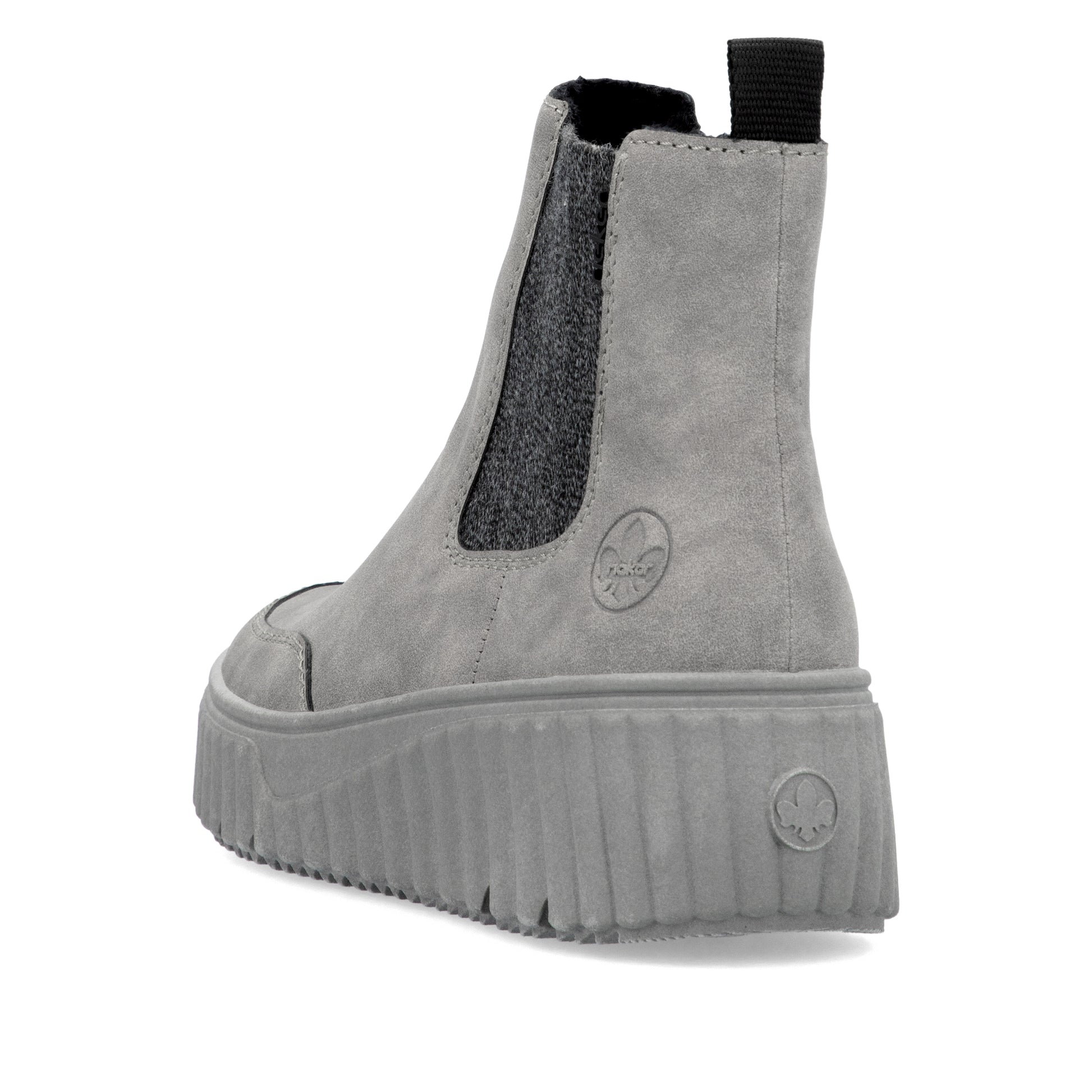 Grey Zip Boots for Women | Rieker N2553-40
